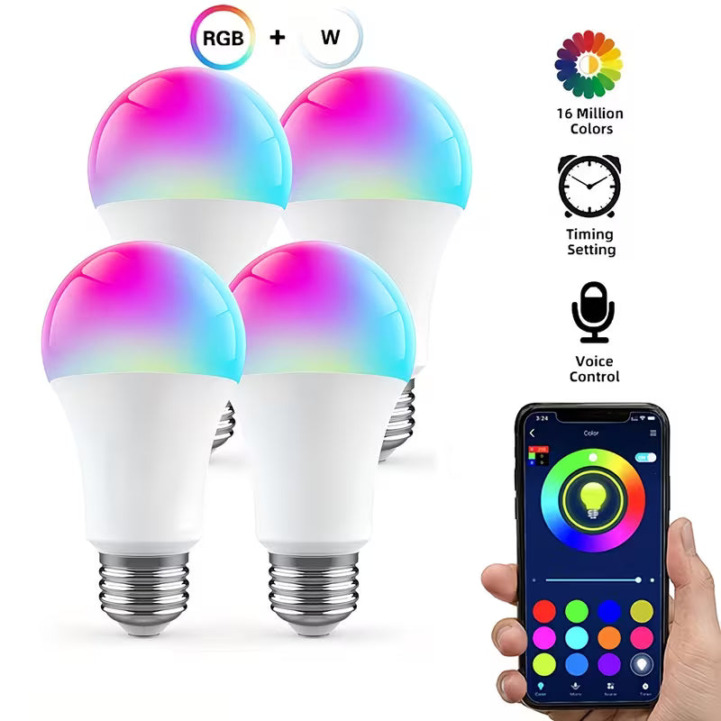 Smart RGB LED Bulb – 16 Million Colors, App Controlled, Music Sync