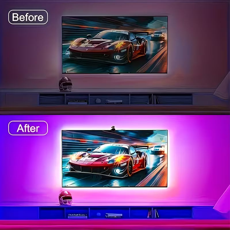 RGBIC LED TV Backlight – Smart Ambient Lighting for Any Room